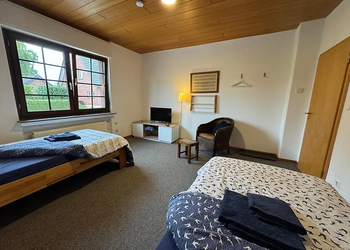 Appartement Monteurwohnung Korte, Teams, 4 Einzelzimmer, 2 Doppelzimmer 2024 Renoviert, Smart Tv, Garten, 3 Baeder